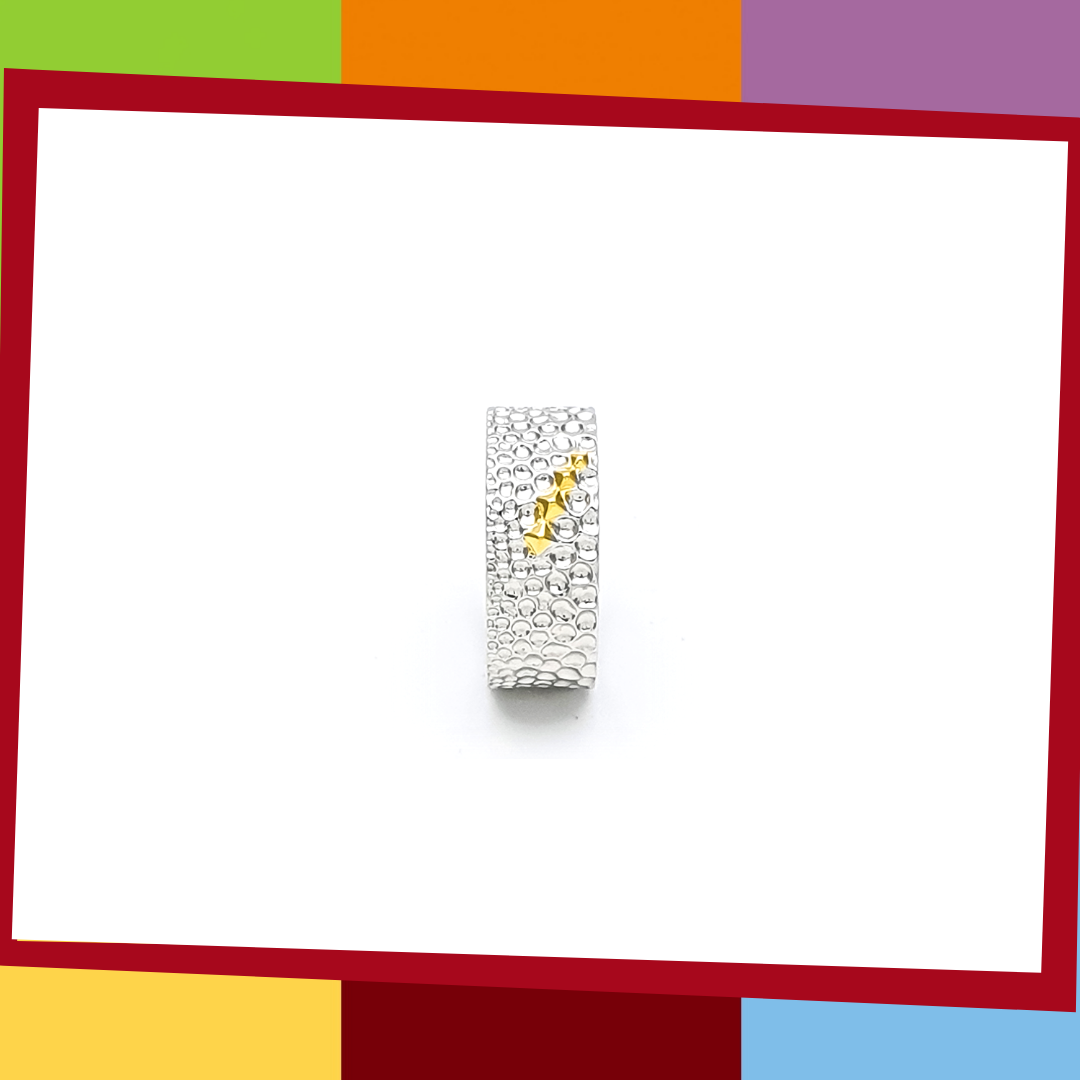 The Manta Silver Collection, BOLD Ring.   Manta Bold Ring | Elliot Jewelry  925 Silver coated with White and Yellow Gold