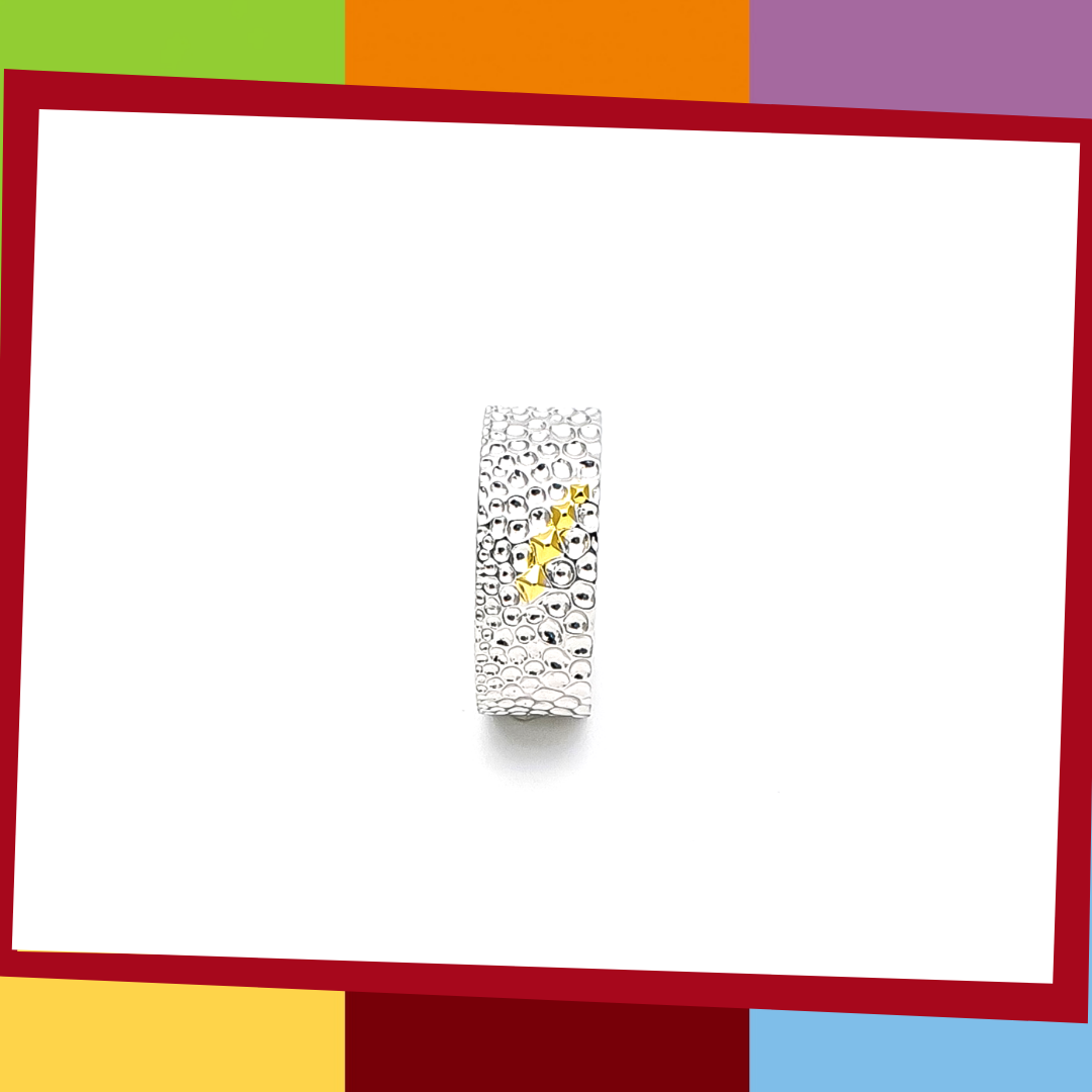 The Manta Silver Collection, BOLD Ring.   Manta Bold Ring | Elliot Jewelry  925 Silver coated with White and Yellow Gold