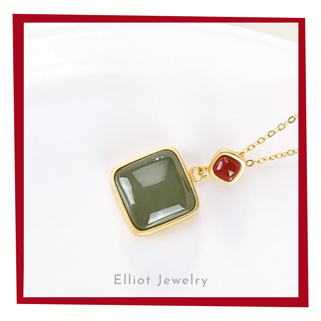 Jade Silver Pendant | No.9201 | Elliot Jewelry