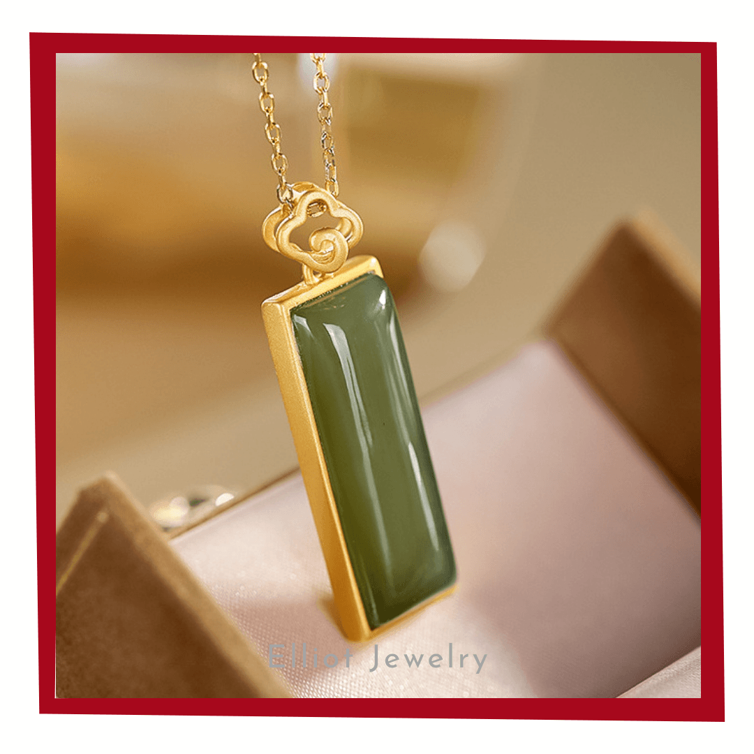 Jade Silver Pendant | No.9202 | Elliot Jewelry