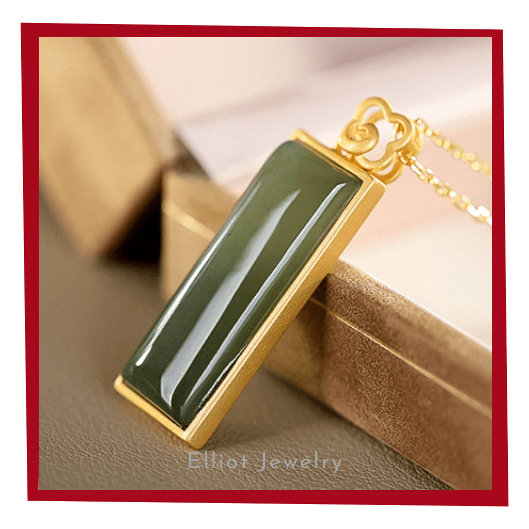 Jade Silver Pendant | No.9202 | Elliot Jewelry