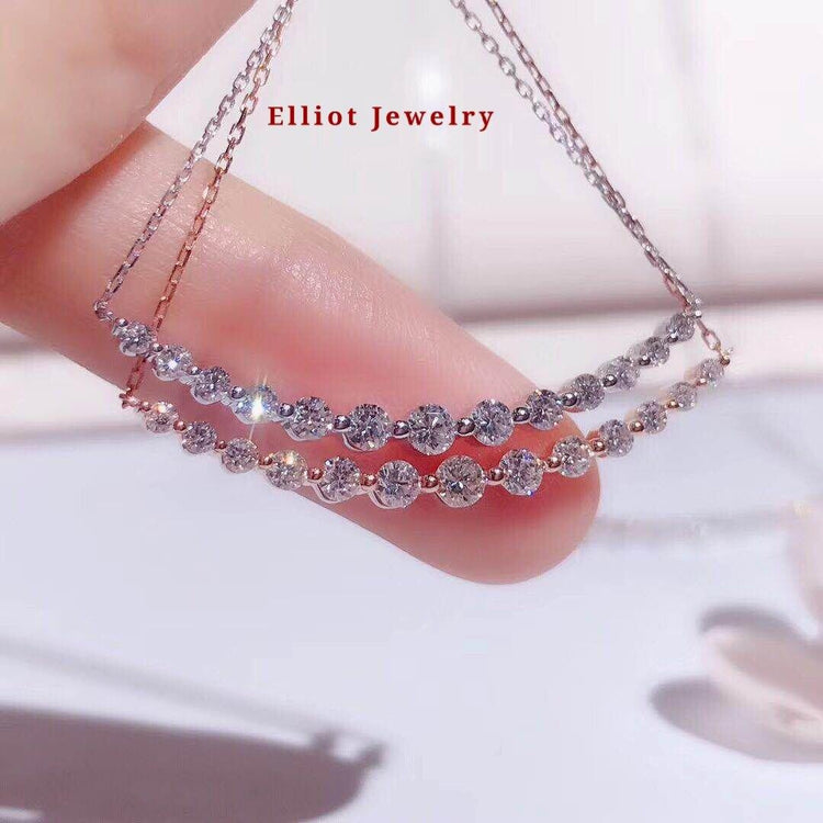Diamond Necklace in 18K Gold | Elliot Jewelry