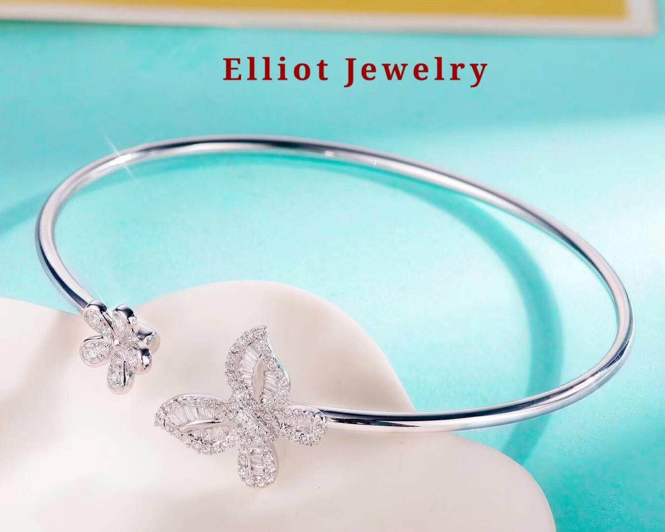 Diamond Butterfly Bangle | Elliot Jewelry