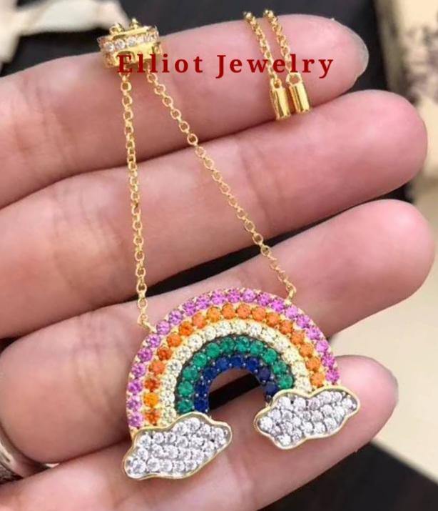 Colorful Rainbow Necklace | Elliot Jewelry