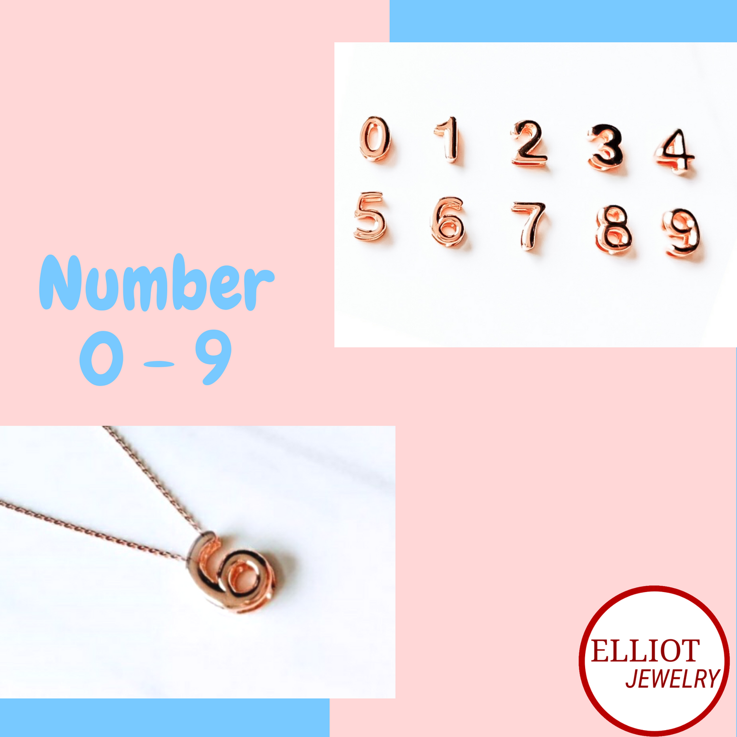 Number Pendant | Elliot Jewelry