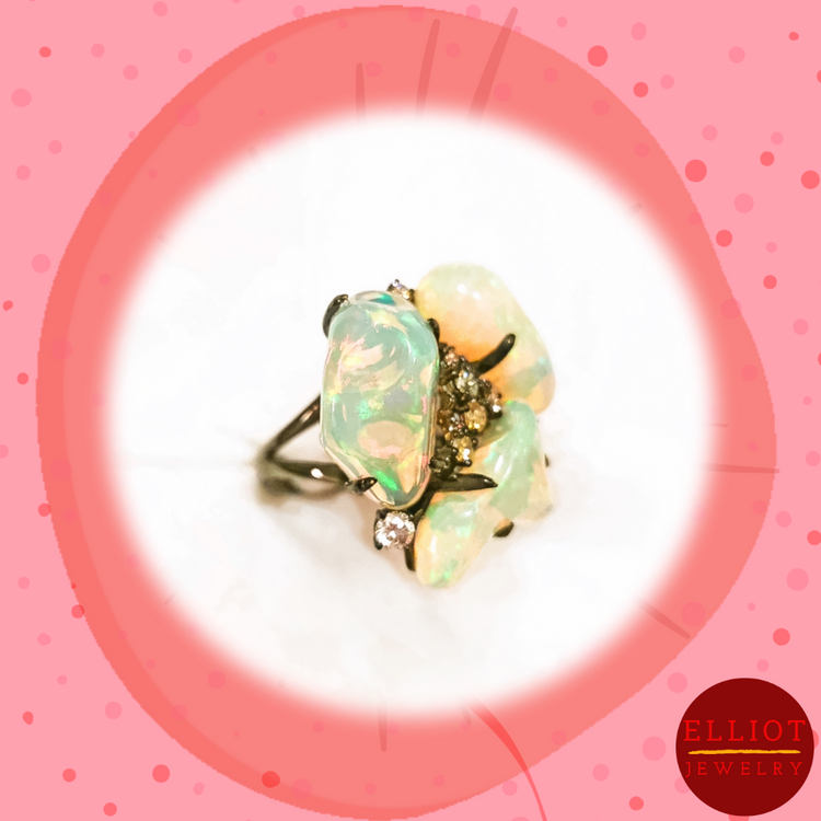Fire Opal Ring | One Kind Jewelry | Elliot Jewelry