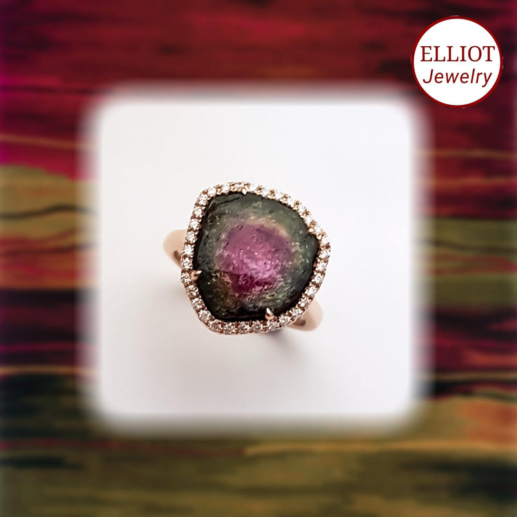 Watermelon Tourmaline Ring | Elliot Jewelry | Elliot Jewelry