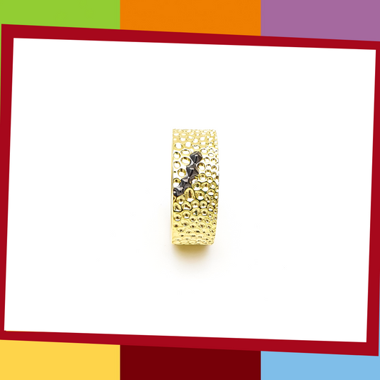 The Manta Silver Collection, BOLD Ring.   Manta Bold Ring | Elliot Jewelry  925 Silver coated with Yellow and Black Gold
