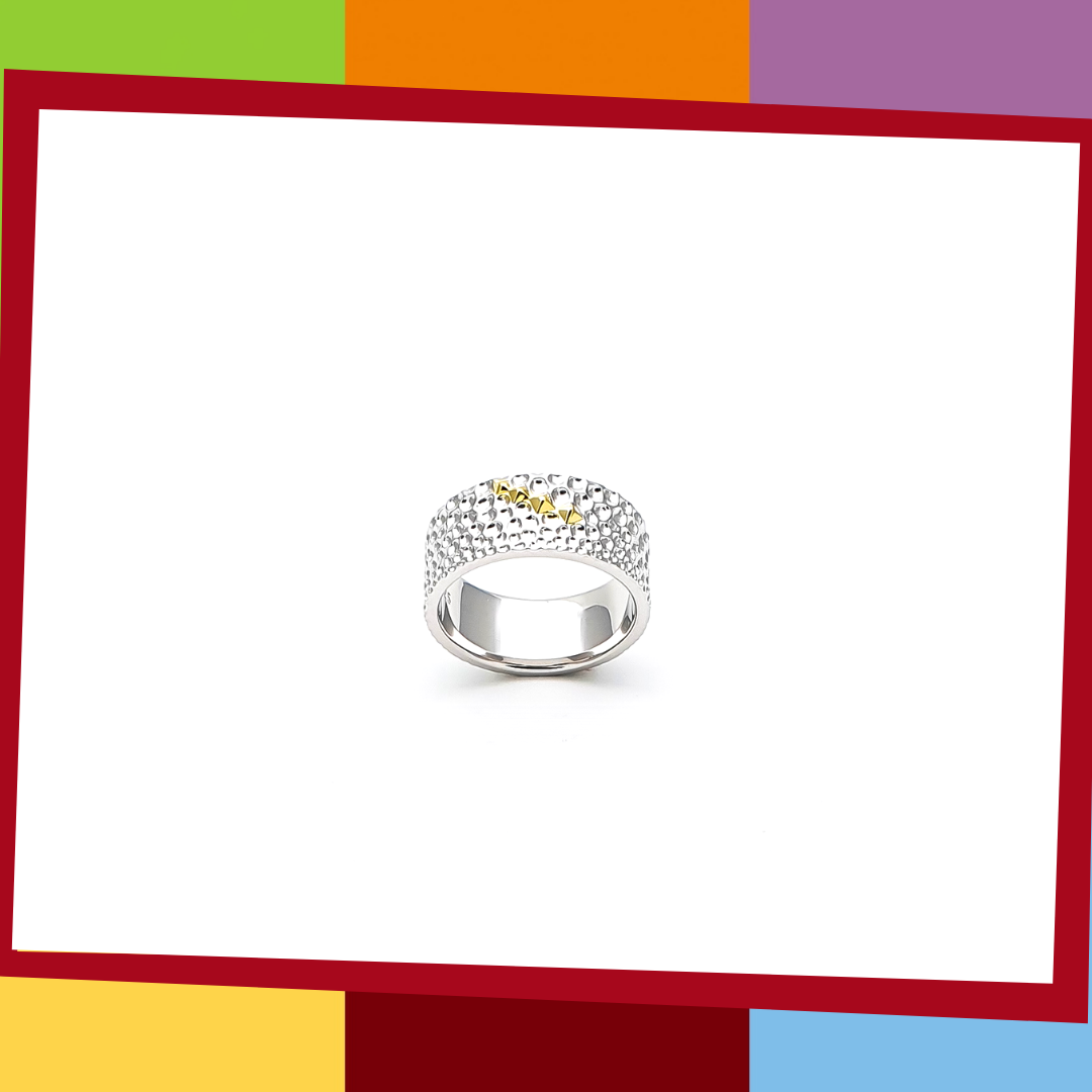 The Manta Silver Collection, BOLD Ring.   Manta Bold Ring | Elliot Jewelry  925 Silver coated with White and Yellow Gold