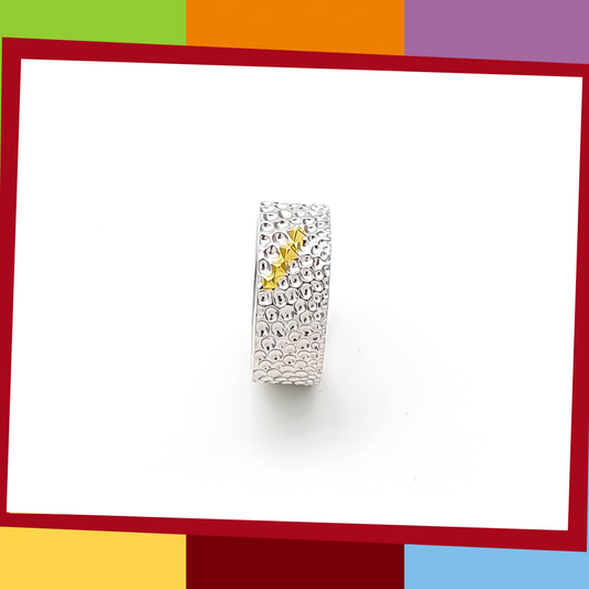The Manta Silver Collection, BOLD Ring.   Manta Bold Ring | Elliot Jewelry  925 Silver coated with White and Yellow Gold