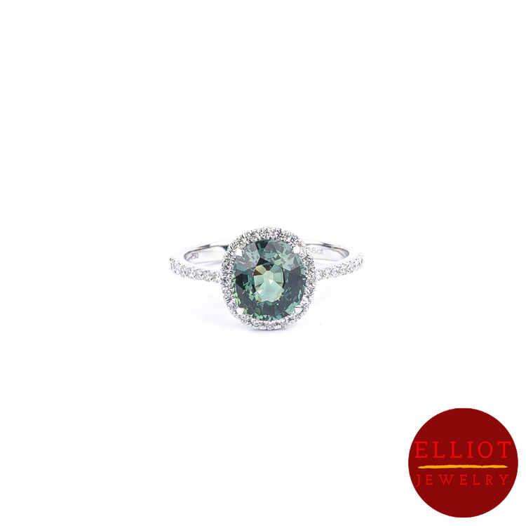 Teal Sapphire Ring | Elliot Jewelry